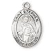 Jewelry : Sterling Silver Saint Stephen Medal and 18-inch Chain