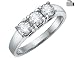 Diamond Engagement Anniversary Three Stone Ring 3/4 Carat (ctw) in 14K White Gold