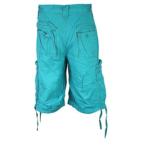 Men's Next Long Lightweight Cargo Shorts (34, Teal) Apparel Accessories Clothing