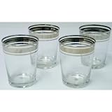 Colin Cowie 4pc Glass Set with Platinum Trim