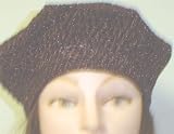 B305, Hand Crocheted Bronze Metallic Gimp Beret for Men Women and Teens