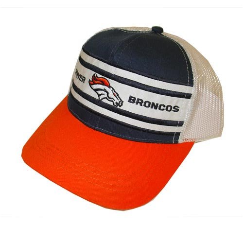 Denver Broncos Mesh-Back Trucker Baseball Cap - Adjustable, Officially Licensed National Football League Baseball Cap
