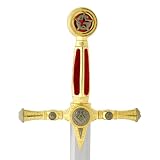 Search : Masonic Sword Medieval with Red Fabric Grip and Display Plaque