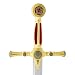 Masonic Sword Medieval with Red Fabric Grip and Display Plaque