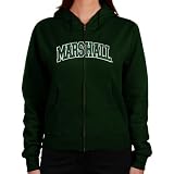 NCAA Marshall Thundering Herd Ladies Arch Applique Midweight Zip Hoodie - Green