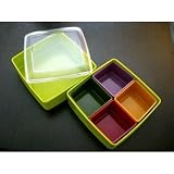 Large Lunch box Bento box 2 Tier SQ GRN