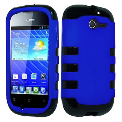 Huawei Ascend Y Case, CoverON® [TPU Hybrid Series] Protective Dual Layer Hybrid Armor Phone Cover Case for Huawei Ascend Y M866 - Blue & Black