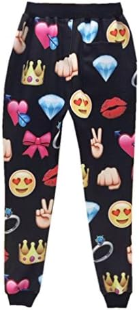 Emoji Joggers Gym Running Sport Boy Girl Sweatpants Harem Outfit Trousers L
