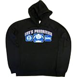Juniors Hoody : LIFES PRIORITIES - EAT SLEEP BIG BOOBS