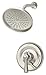 Symmons S-5401-STN-1.5-TRM Degas Single Handle 3-Spray Shower Trim with Secondary Volume Control in Satin Nickel - 1.5 GPM (Valve Not Included)