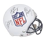 Archie, Peyton, and Eli Manning Signed Mounted Memories Football Helmet-Official