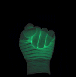 Glow in the Dark Pair of Gloves