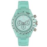 ToyWatch Fluo Pearly Chronograph Light Blue Plasteramic Men's Watch FLP12LB