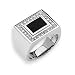 Diamond & Onyx Sterling Silver Men's Ring (Sizes 9-11)