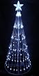 4' Polar White LED Light Show Cone Christmas Tree Lighted Yard Art Decoration
