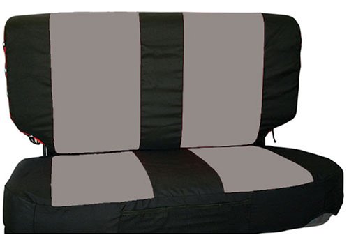 Rampage Products Interior Comfort Combo PacksPolycanvasRearJeepWrangler1997 to 2002Rear -Black & Tan -Polycanvas Seat Cover and, 2 Belt pads