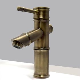 QUALITY US Vintage Antique Copper Bronze Brass Bamboo Bathroom Faucet Mixer Tap
