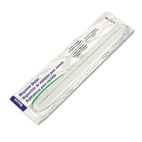 3-Hole Punched Plastic Edge Strip Magazine Holders for Ring Binders, 12/pack