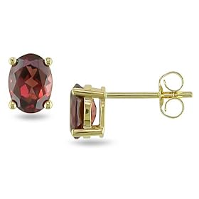 14k Yellow Gold Ear Pin Earrings 1 4 5ct Garnet TGW 14KY A1 (medium) Butterfly by 