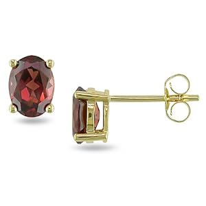 14k Yellow Gold Ear Pin Earrings 1 4 5ct Garnet TGW 14KY A1 (medium) Butterfly by 