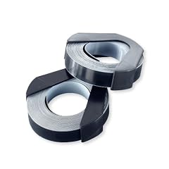 Herlitz 8754210 Pr�geband 3,65m x 9,5mm, 2 St�ck selbstklebend, Farbe schwarz