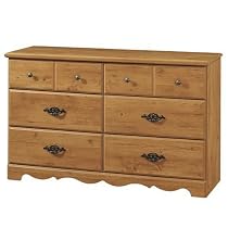 Hot Sale South Shore Furniture, Prairie Collection, 6 Drawer Double Dresser, Country Pine