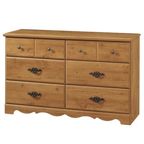 South Shore Furniture, Prairie Collection, 6 Drawer Double Dresser, Country Pine