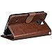 Arae Slim Flip Folio PU Leather Wallet Case for Galaxy S5 i9600, Brown