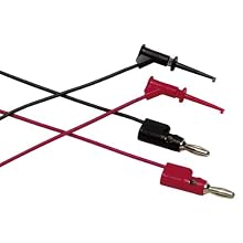 Fluke TL960 2 Piece Micro-Hook Test Lead Set, 30V rms/60V DC Voltage, 15A Current, 90cm Long
