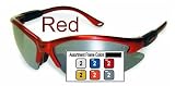 Global Cougar Color Frame Dark Red Flash Shatterproof Lens