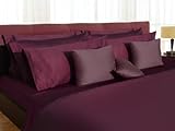 350 Thread Count Egyptian Cotton Sateen Extra Deep Pocket Sheet Set Purple Twin Purple