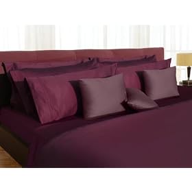 350 Thread Count Egyptian Cotton Sateen Extra Deep Pocket Sheet Set Purple King