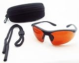 Bifocal Blue Blocker Sunglasses 2.50 Half Frame Polycarbonate Safety Z87.1 High Definition (Hd) Lens with Black Frame - Free Deluxe Waterproof Nylon Zipper Clip Hard Case and Sunglass String By Bikershades
