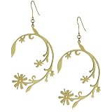 Monserat De Lucca Brass Floral Circle Tendril