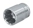 Shallow Socket, 12 Point CRV - 1/2 Inch Drive x 22 MM