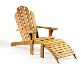Review Jati  / Grade A Teak Adirondak Chair with Footrest