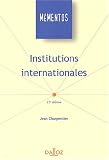 Revue Dalloz  / Institutions internationales