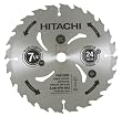 Hitachi 725212B50 7-1/4-Inch 24 Tooth ATB Ripping and Framing Saw Blade with 5/8-Inch and Diamond Knockout Arbor, 50 Pack