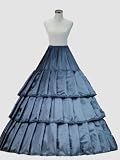 Loywe, Reifrock Petticoat aus Satin und Spitze, 3 Ringe, LW4805-S