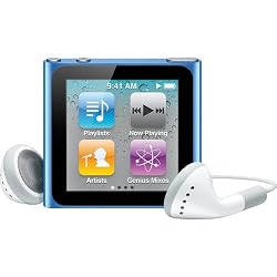 Apple iPod nano 8 GB Blue (6th Generation) REFURBISHED + 6 Pc. Accessory Kit (Includes Auxiliary Cable))