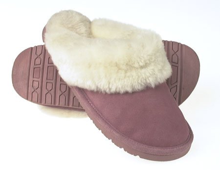 Tamarac by Slippers International Women's Fluff Scuff Slipper,Pink,7 M