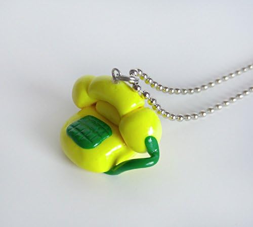 Retro Phone Necklace - Handmade Polymer Clay