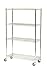 Seville Classics SHE15363 14-Inch by 36-Inch by 54-Inch Dura Style Shelves with Wheels, Chrome