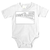 Onesie with black and white, Caribbean, Cuba, sand, structure, building, beach