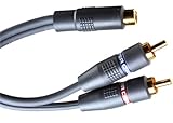 Monster ILJRY-1 F Single Female RCA to Dual Male RCA Y-Adapter