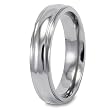 Domed Polished Titanium Ring (5.5mm) - Sizes 5-13