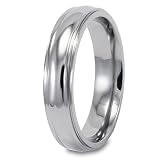 Domed Polished Titanium Ring (5.5mm) - Sizes 5 - 13