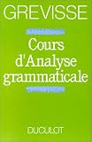 Cours d'analyse grammaticale manuel