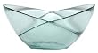 Clear Spanish Recycled Glass Large Duet Bowl 12"L x 11"W x 5.75"H