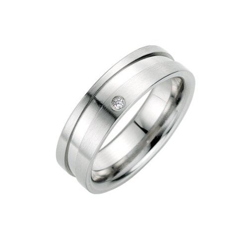 bruno banani Edelstahlring mit Zirkonia 44/87109 W 58 Preisvergleich